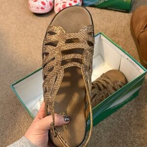 Comfortiva Women's Brown Strappy Sandals